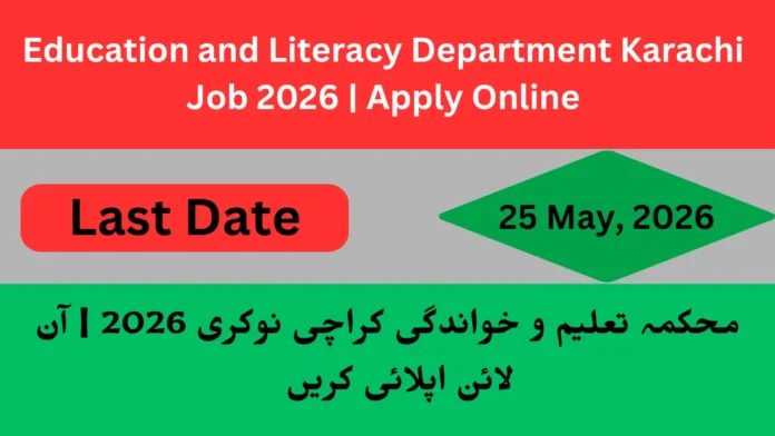 Education and Literacy Department Karachi Job 2026 | Apply Online